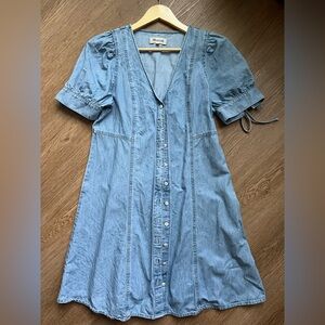Madewell Denim Blue Button-Down Dress